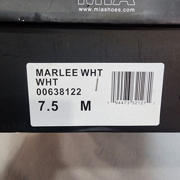 Mia Marlee White‎ Leather Women's Combat boots in size 7.5 Medium - New in Box - Picture 8 of 9